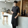 black long sleeve restaurant chicken store waitress shirt waiter uniform Color Color 2