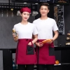 denim large pocket short apron for waiter store staff waitress
