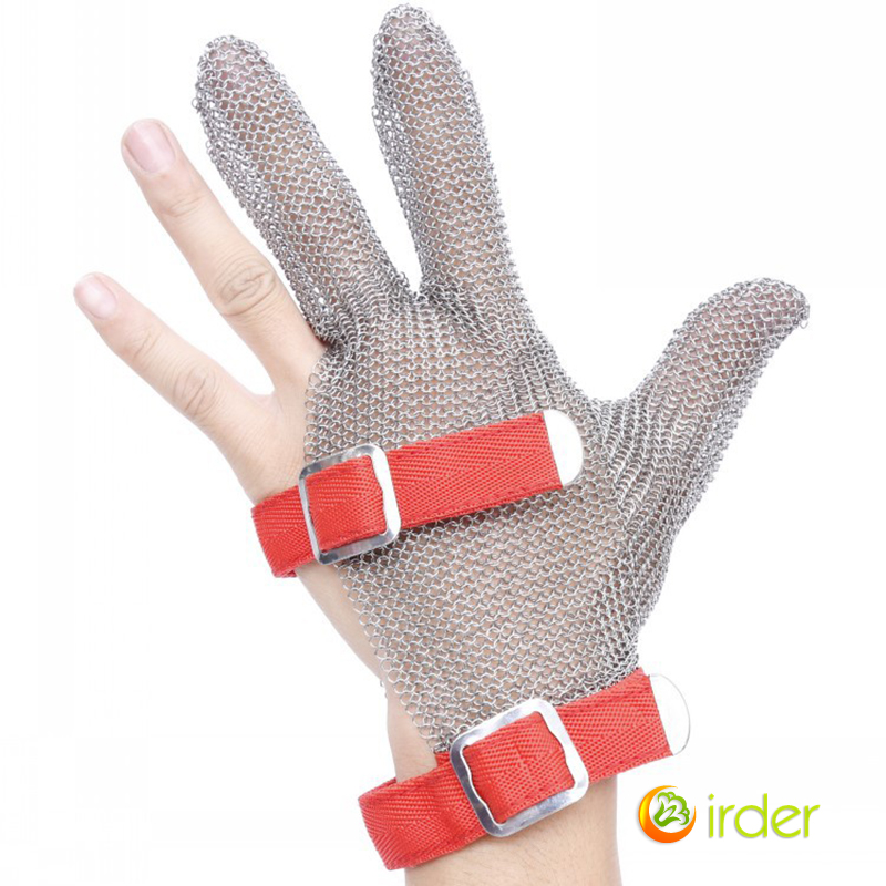 three fingers stainless steel gloves safty metal gloves CE certificate