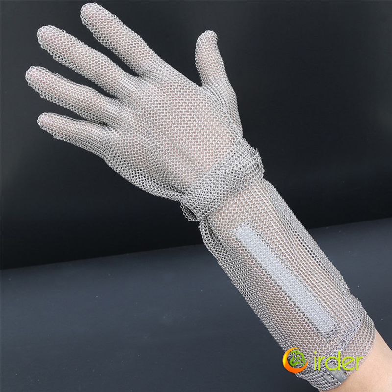 lengthen five fingers hand protective 316L stainless steel gloves safty gloves