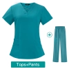 Europe America 2023 fashion summer thin fabric women nurse hospital work dentist helper work suits scrubs