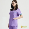 2025 Europe surgical medical care beauty salon workwear nurse scrubs suits jacket pant Color purple scrubs suits