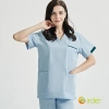 2025 Europe surgical medical care beauty salon workwear nurse scrubs suits jacket pant Color light blue scrubs suits