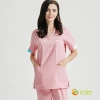 2025 Europe surgical medical care beauty salon workwear nurse scrubs suits jacket pant Color pink scrubs suits