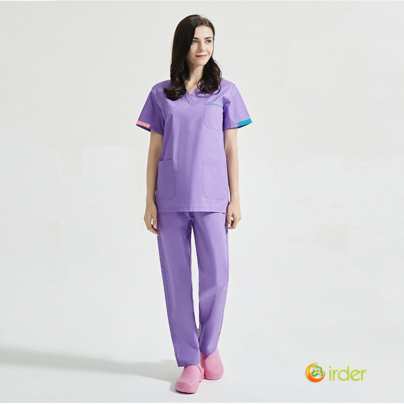 2025 Europe medical care beauty salon nurse scrubs suits jacket pant work uniform