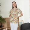 hot sale v-collar nurse uniform jacket top floral print men women nurse scrubs