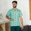 hot sale v-collar nurse uniform jacket top floral print men women nurse scrubs Color Color 4