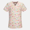 hot sale v-collar nurse uniform jacket top floral print men women nurse scrubs Color Color 11