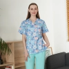 hot sale v-collar nurse uniform jacket top floral print men women nurse scrubs Color Color 27