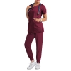 sim fit v-collar top pant nurse suits scrub uniforms two-piece set 10 colors