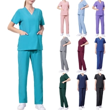 summer thin fabric fast dry beauty salon work uniform hospital scubs workwear