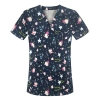 fashion cute cartoon animal fruit printing 100% cotton nurse work uniform scrubs suit jacket