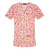 fashion cute cartoon animal fruit printing 100% cotton nurse work uniform scrubs suit jacket