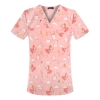 fashion cute cartoon animal fruit printing 100% cotton nurse work uniform scrubs suit jacket Color Color 15