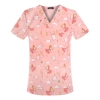 fashion cute cartoon animal fruit printing 100% cotton nurse work uniform scrubs suit jacket