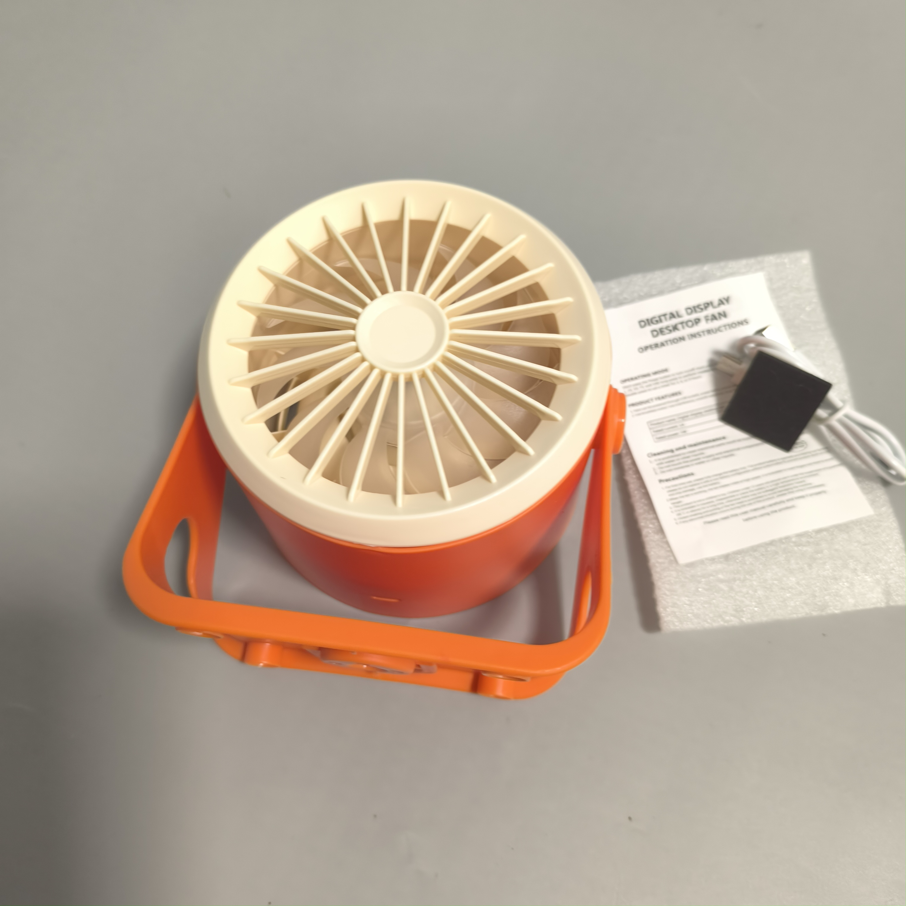 portable 360 degree rotating dc usb chargable desktop fan computer