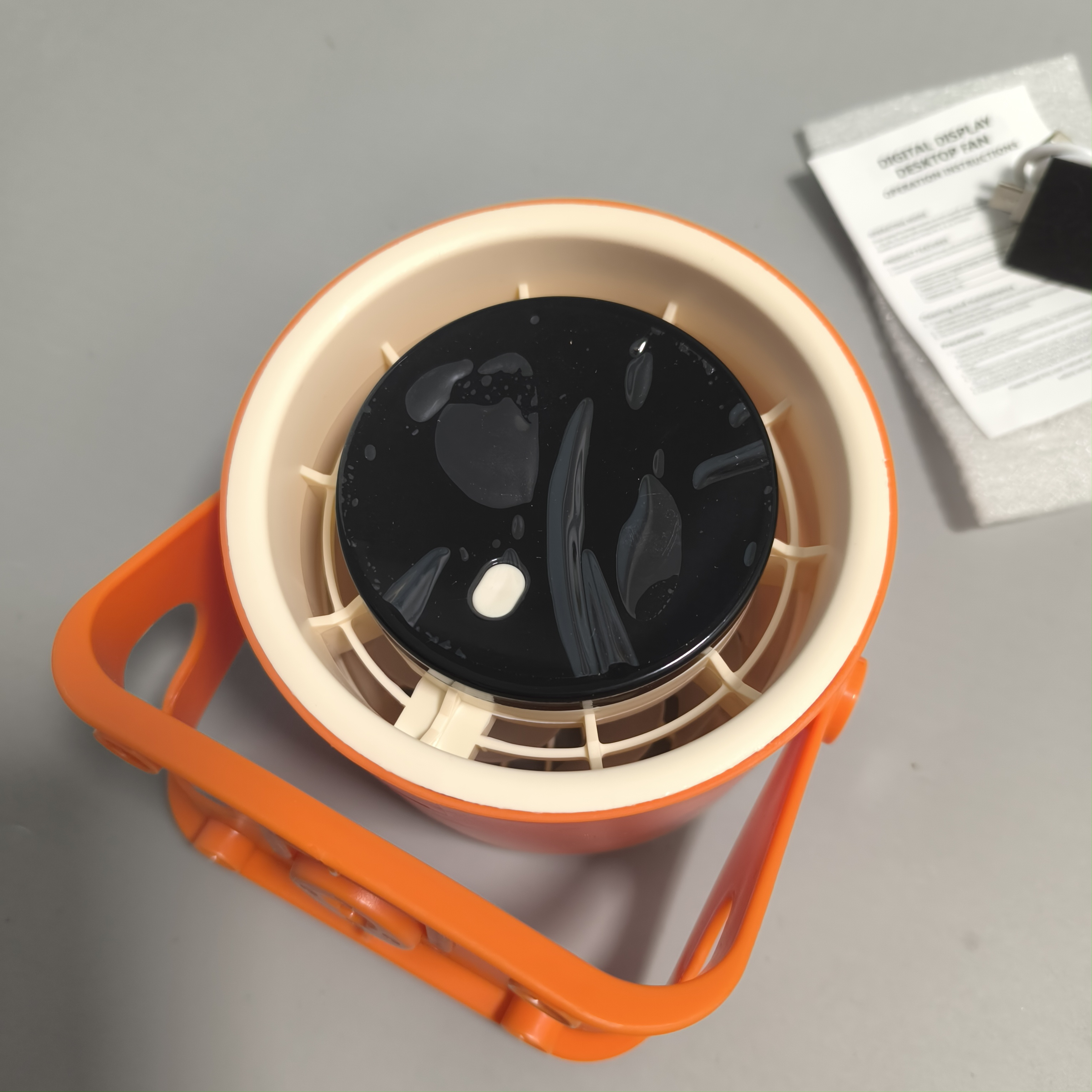 portable 360 degree rotating dc usb chargable desktop fan computer
