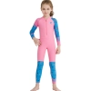 fashion zipper printing girl boy wet suit swimwear fast dry