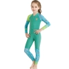 fashion zipper printing girl boy wet suit swimwear fast dry