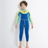long sleeve cartoon character boy wetsuit swimwear Color green+blue