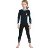 long sleeve one piece teen children wetsuit swimming suit for girl