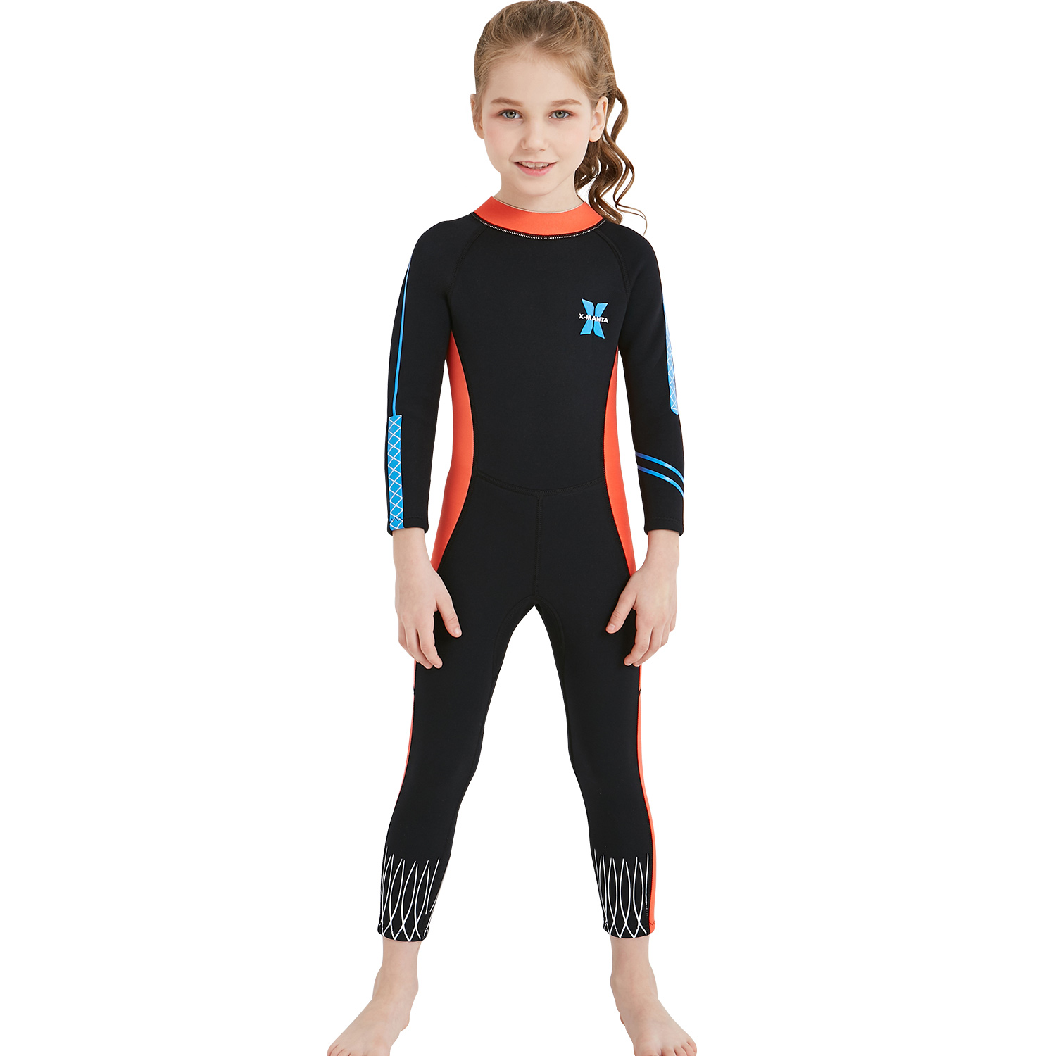 2023 long sleeve high quality girl children swimwear wetsuit for girl
