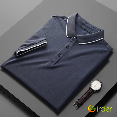 2025 fashion easy care breathable men tshirt business work polo shirt