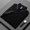 2022 fashion easy care breathable men tshirt business work polo shirt Color men black tshirt