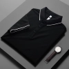 2025 fashion easy care breathable men tshirt business work polo shirt Color men black tshirt
