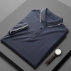 2022 fashion easy care breathable men tshirt business work polo shirt Color men grey tshirt