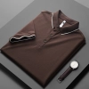 2022 fashion easy care breathable men tshirt business work polo shirt Color men coffee tshirt