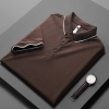 2025 fashion easy care breathable men tshirt business work polo shirt Color men coffee tshirt