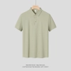 2022 fashion comfortable ice silk fabric men polo shirt  tshirt Color light green polo shirt