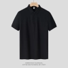 fashion high grade men tshirt polo business men clothes shirt Color black tshirt
