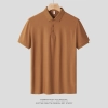 fashion high grade men tshirt polo business men clothes shirt Color brown tshirt