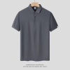 fashion high grade men tshirt polo business men clothes shirt Color dark gray tshirt