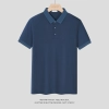 solid color formal business work man shirt tshirt work uniform Color navy polo