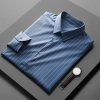 2023  upgrade fabric ultral fashion company staff shirt formal men shirt stripes men shirt