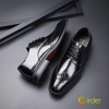 2025 new engraved brock British business formal genuine Leather shoes men's toe Oxford shoes