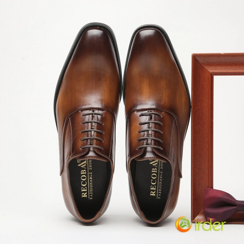 2025 new design business formal soft fabric Faux Leather shoes men's wedding shoes