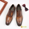 2022 new design business formal soft fabric Faux Leather shoes men's wedding shoes Color Brown