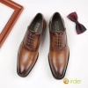 2025 new design business formal soft fabric Faux Leather shoes men's wedding shoes Color Brown