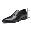 2022 Japanese style lace-up business formal soft fabric Faux Leather men shoes wedding shoes Color black lifted heel