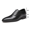 2025 Japanese style lace-up business formal soft fabric Faux Leather men shoes wedding shoes Color black lifted heel