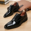 2022 Japanese style lace-up business formal soft fabric Faux Leather men shoes wedding shoes Color Color 5