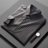 2023  upgrade fabric ultral fashion company staff shirt formal men shirt stripes men shirt