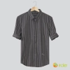 fashion casual stripes man shirt ice silk fabric shirt