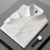 summer short sleeve light luxury slim striped white black brown shirt Color White