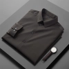 2023 America popular long sleeve solid color business men shirt improved fabric Color grey men shirt