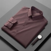 2023 Eruope design long sleeve solid color business men shirt improved fabric